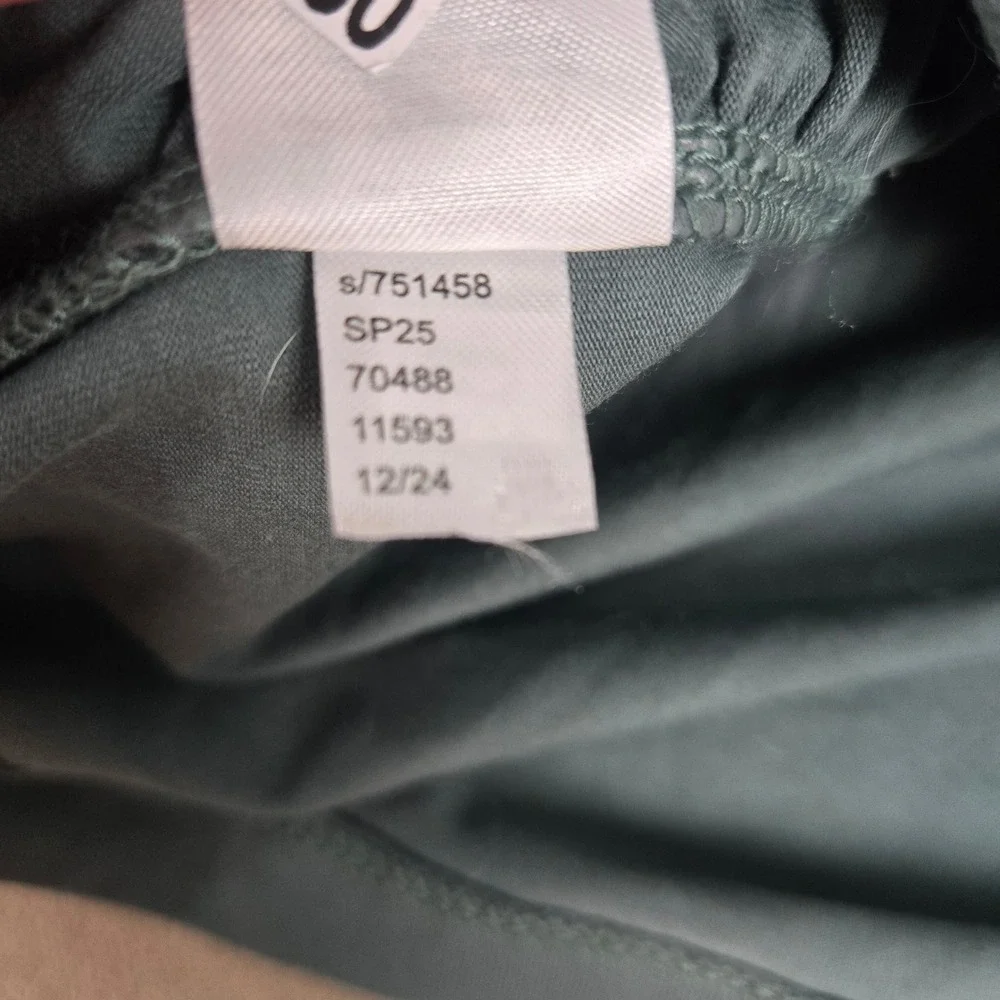 Loft Womens Puff Bubble Sleeve Ruched Square Neck Top Crop Green XL NWT Fairy